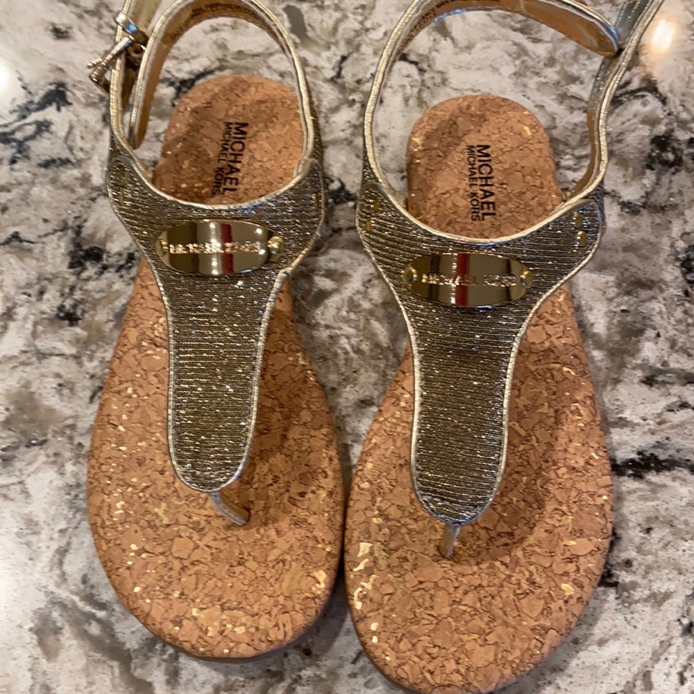 Girls Gold Michael Kors Sandals